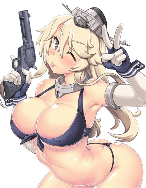 hase yu iowa kancolle kantai collection 10s 1girl arched back ass bare shoulders