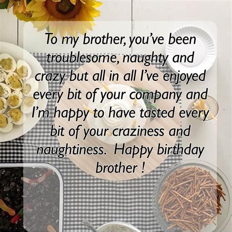 Otherwise, you can give some chocolate, gift card, birthday wishing messages and quotes for happy birthday wishes to little brother , cut a cake for your brother, arrange a party or go to a place with your. Short And Long Happy Birthday Quotes & Wishes For Brother ...