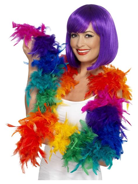 Rainbow Deluxe Feather Boa Flapper Pride Pageant Party