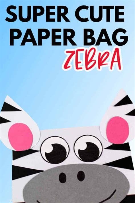 Paper Bag Zebra Craft Preschool Kids Will Love · The Inspiration Edit