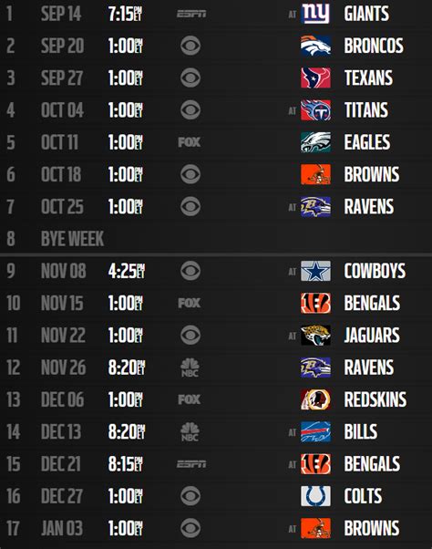 Steelers Printable Schedule Customize And Print