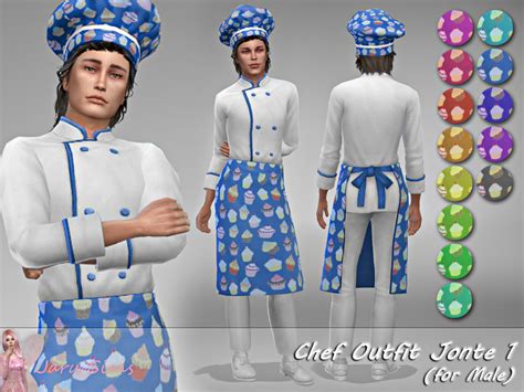 The Sims Resource Chef Outfit Jonte 1 For Male Dine Out Needed