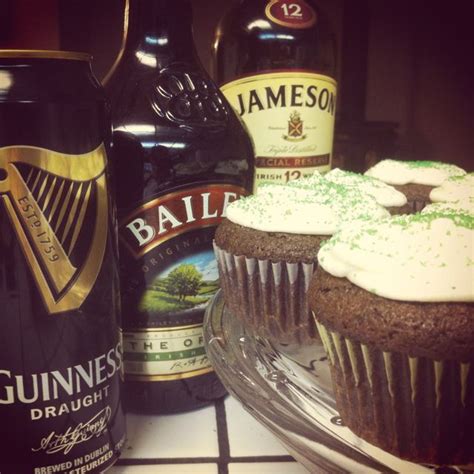 Triple Irish Cupcakes Guinness Chocolate Batter Baileys And Jameson