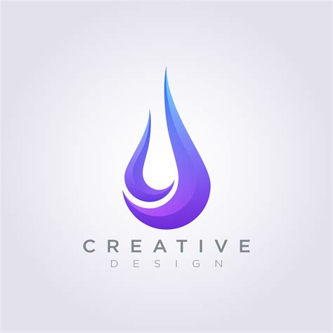 Water Drop Vector Illustration Design Clipart Symbol Logo Template