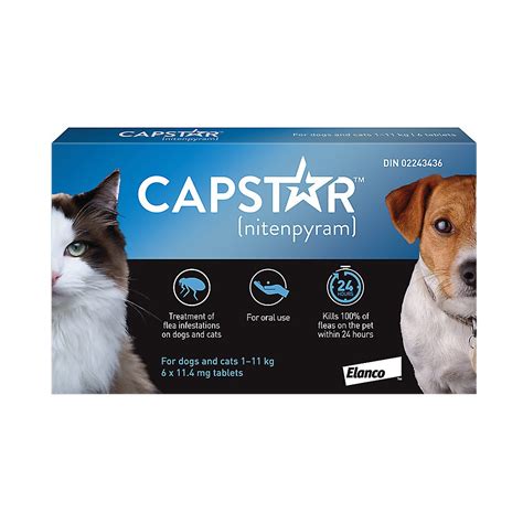 Capstar Dog Cat Flea Tablets Treatment Kills Fleas Fast 11mg 57mg 1 Or