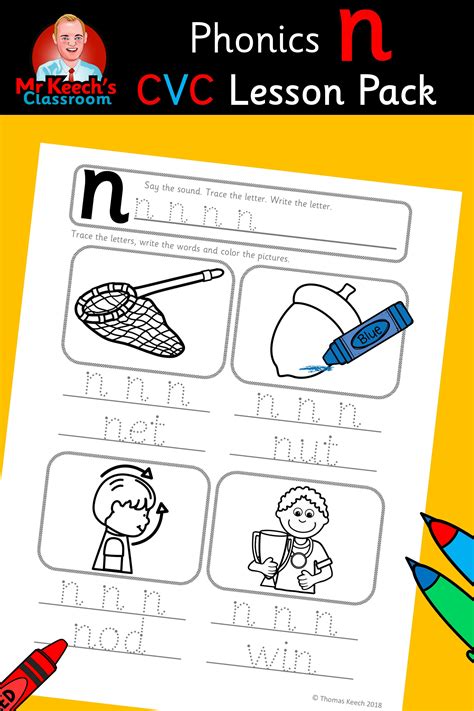 Phonics Worksheets Lesson Plan Flashcards This Nn Lesson Pack