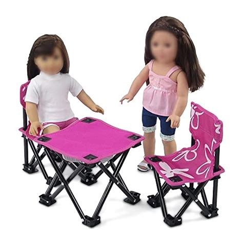 Emily Rose 18 Inch Doll 3 Pc Folding Camp Camping Beach Sports Chairs