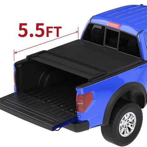 Quad Fold Tonneau Cover Soft Four Fold Truck Bed Covers Compatible For
