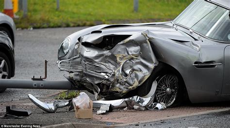 Aston Martin Like One In 007 Film Goldfinger Ruined In Crash Off M56