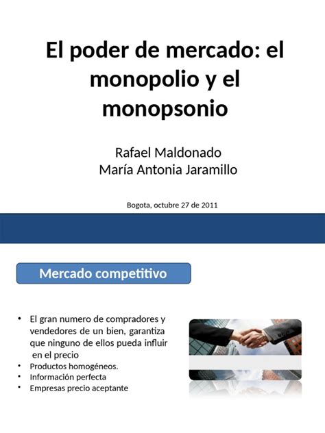 Monopolio Y Monopsonio Pdf Monopolio Mercado Economía