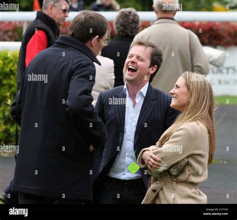 Declan Donnelly And Girlfriend Georgie Thompson Enjoying A Day At Kempton Park Racecourse