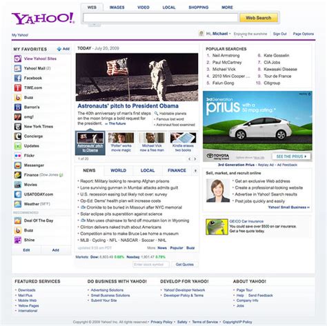 Yahoo Tries Something Old Launches New Home Page