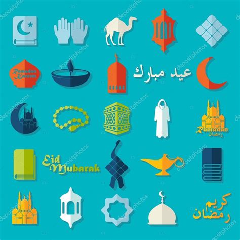 Ramadan Kareem Symbols ⬇ Vector Image By © Palau83 Vector Stock 50471591
