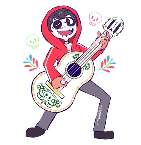 Coco Guitar Coloring Page Printable Color