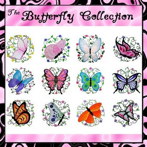 Butterfly Collection Machine Embroidery Designs