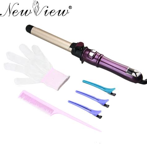 Newview Ceramic Electric Hair Curler Automatic Rotation Lcd Hair Curling Iron Styler