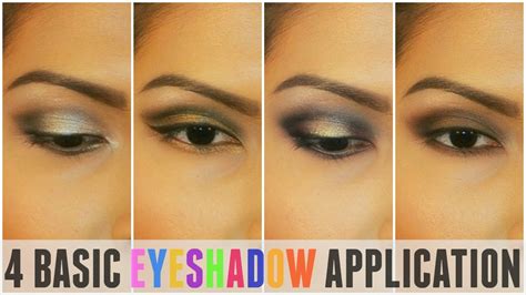 4 Basic Eyeshadow Application Tutorial For Beginners Youtube
