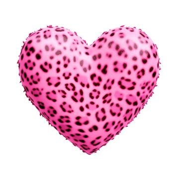 Pink Heart Leopard Print Background, Heart, Pink, Leopard Print PNG