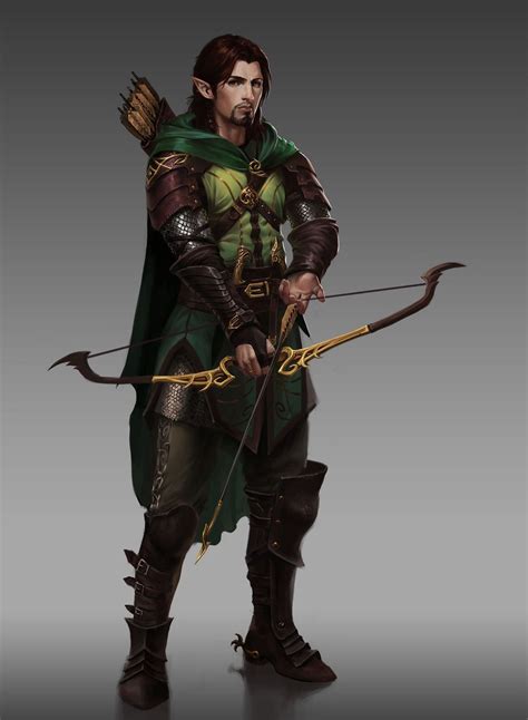M Half Elf Ranger Ren Rpg Character Character Portraits Fantasy