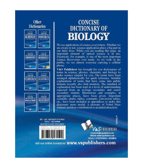 Concise Dictionary Of Biology Pocket Size Buy Concise Dictionary Of
