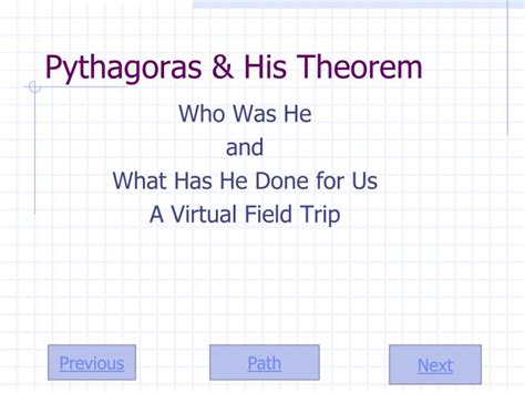 Ppt Pythagoras And His Theorem Powerpoint Presentation Free Download