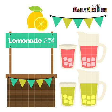 Lemonade Stand Clip Art Set Daily Art Hub Graphics Alphabets And Svg