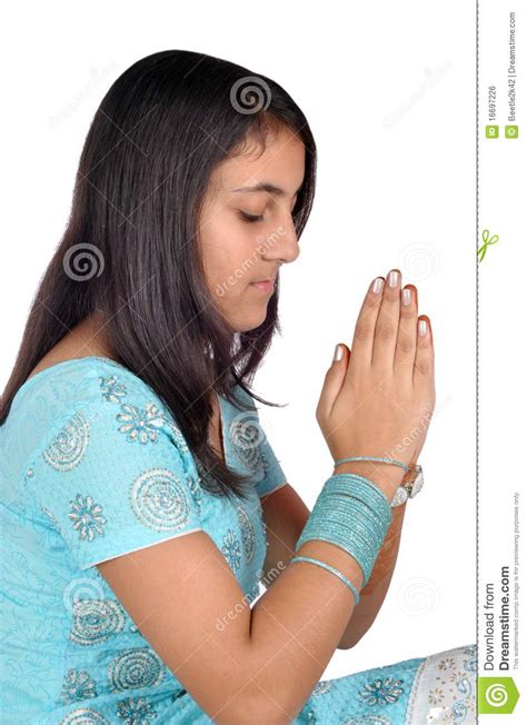 Indian Girl Prayer To God Stock Photo Image Of India 16697226
