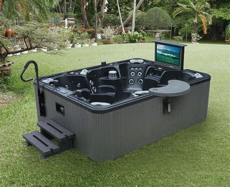 The Real Hot Tub With Tv Just Needs A Better View Hot Tub Designs Hot Tub Diy Hot Tub