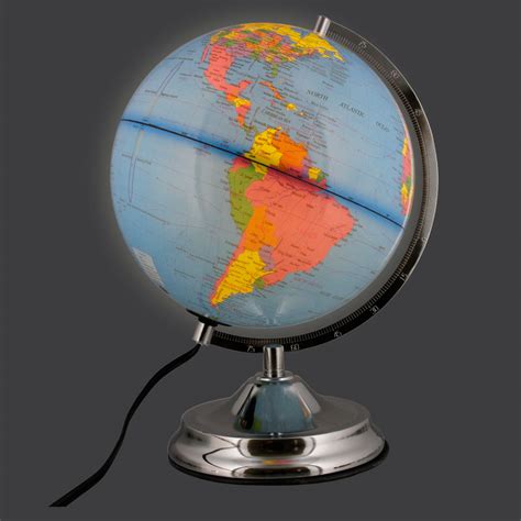 10 Inch 25cm Illuminated Blue Ocean Desktop World Earth Globe Ebay