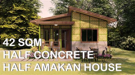 42 Sqm Half Concrete Half Amakan House Konsepto Designs Youtube