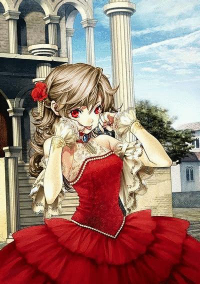 Anime Girl Red Dress Anime