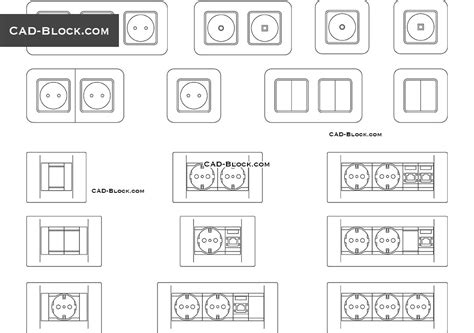Sockets And Switches Autocad Models Free Download