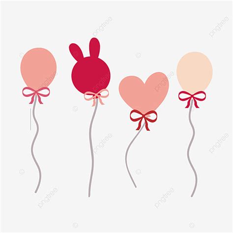 Balloons Svg Clipart Png Images Pink Love Balloon Floating Element Svg