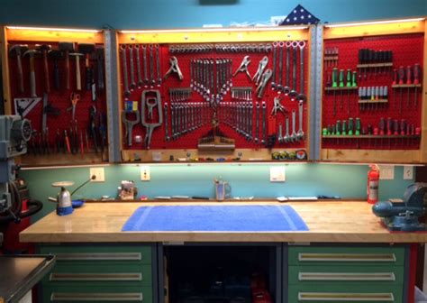 Folding Pegboard Cabinet Doors With Wall Control Red Metal Pegboard