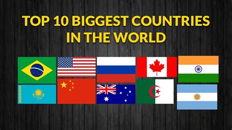 Top 10 Largest Countries In The World Biggest Countries In World