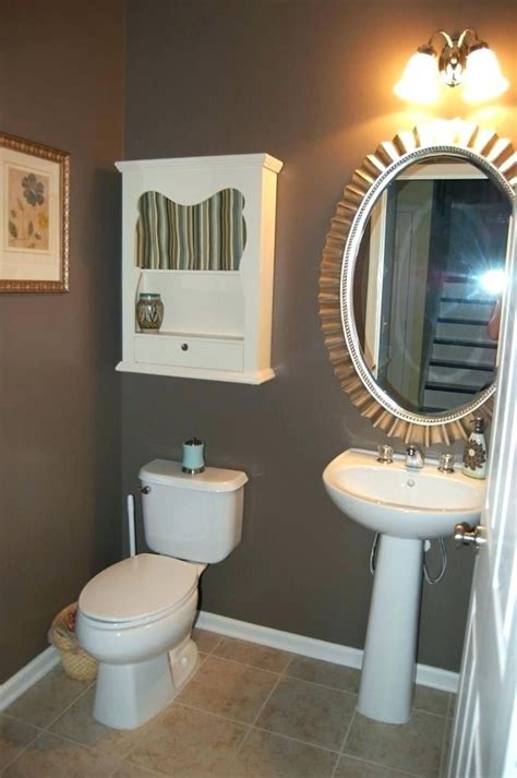 The size of the bathroom is affected if your lighting is good enough, you can choose dark colors. Dark Paint In Small Bathroom Bathroom ... | Small bathroom colors, Bathroom colors, Painting ...