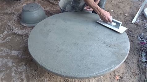 Amazing Techniques Construction Of Round Concrete Tables With Sand And Cement Using Homemade Tools