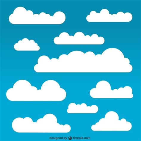 White Clouds Pack Vector Free Download