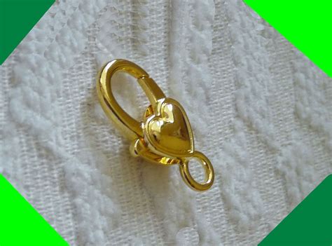 Maybe you would like to learn more about one of these? 1/4x Gold Large Heart Lobster Claw Clasp Gold Plated Big ...