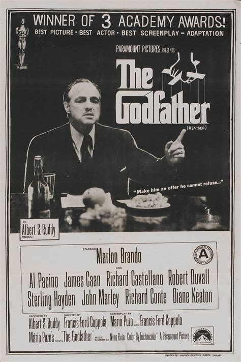The godfather movie poster original. Godfather, The (1972) poster - FreeMoviePosters.net
