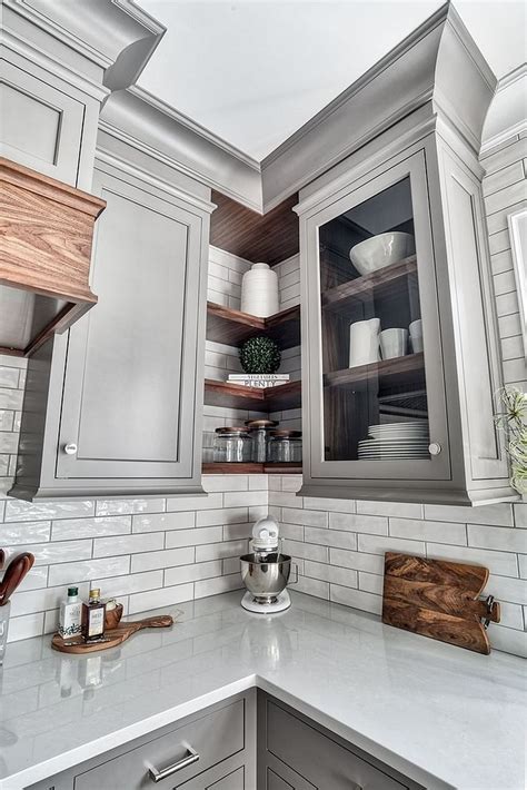 Gray Cabinet Kitchen With Backsplash Backsplash And Countertop Ideas