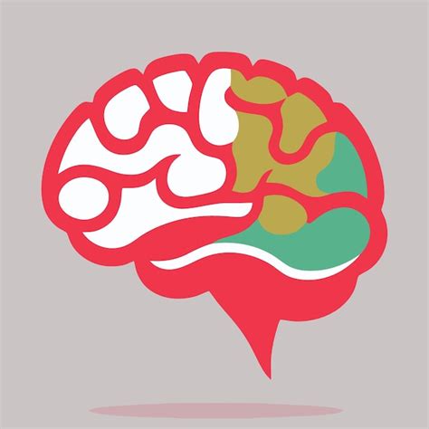 Logo De Cerebro Humano De Color Vector Premium