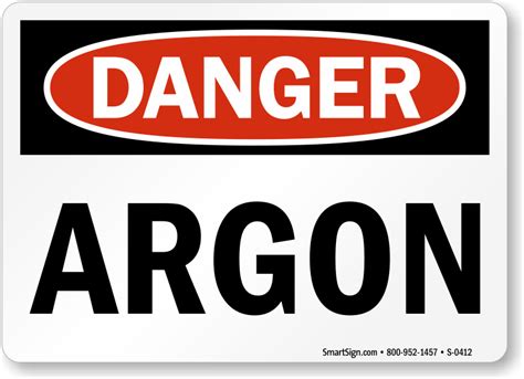 Argon Chemical Hazard Sign Get The Best Deal Online Sku S 0412