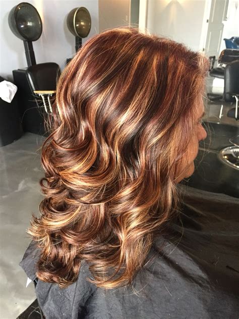 Dark Brown Hair With Red Lowlights And Blonde Highlights Pics