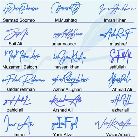 18 Different Names Handwritten Signatures Likhari Signature
