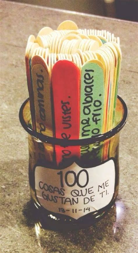 100 Cosas Que Me Gustan De Ti Regalo Diy Gifts Gifts Boyfriend Gifts