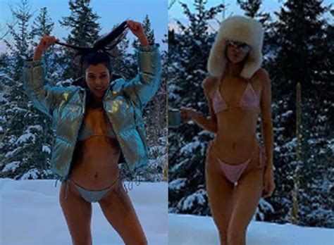 Kourtney Kardashian And Kendall Jenner Sport Thongs And All The Booty