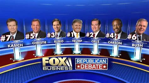Gop Candidate Lineup Announced For Fox Business Network Debate Fox News