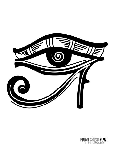 Ancient Egyptian Eye Of Horus Coloring Pages Print Color
