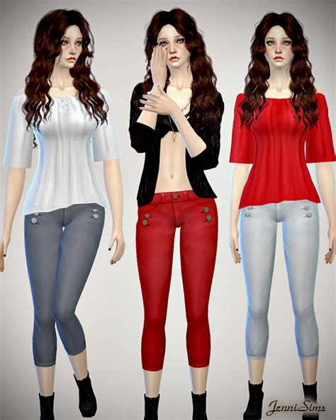 Downloads Sims 4 Sets Of Jeans For The Sims 4 Adultteenyoung Adult